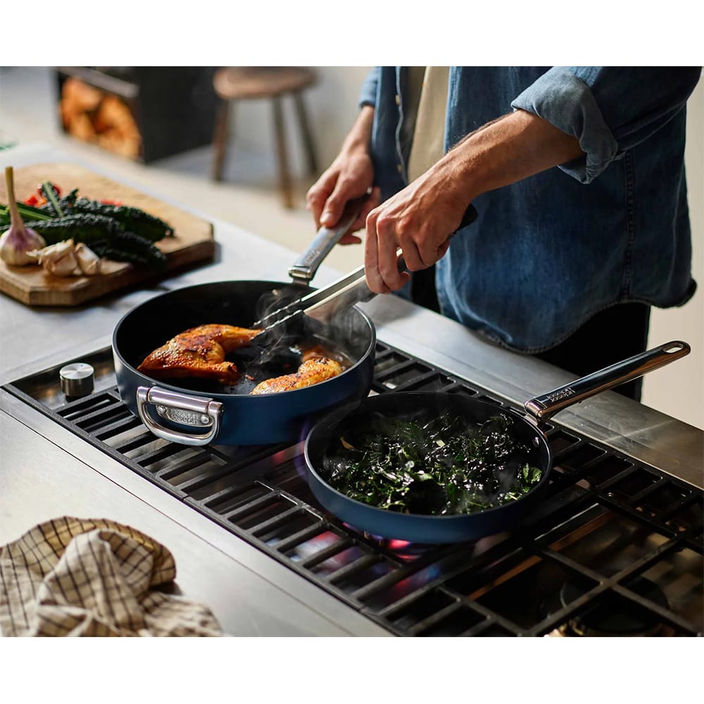 Joseph Joseph Space Folding Handle Ceramic Non-stick 2-piece Blue Frying Pan Set - 45051 image 2