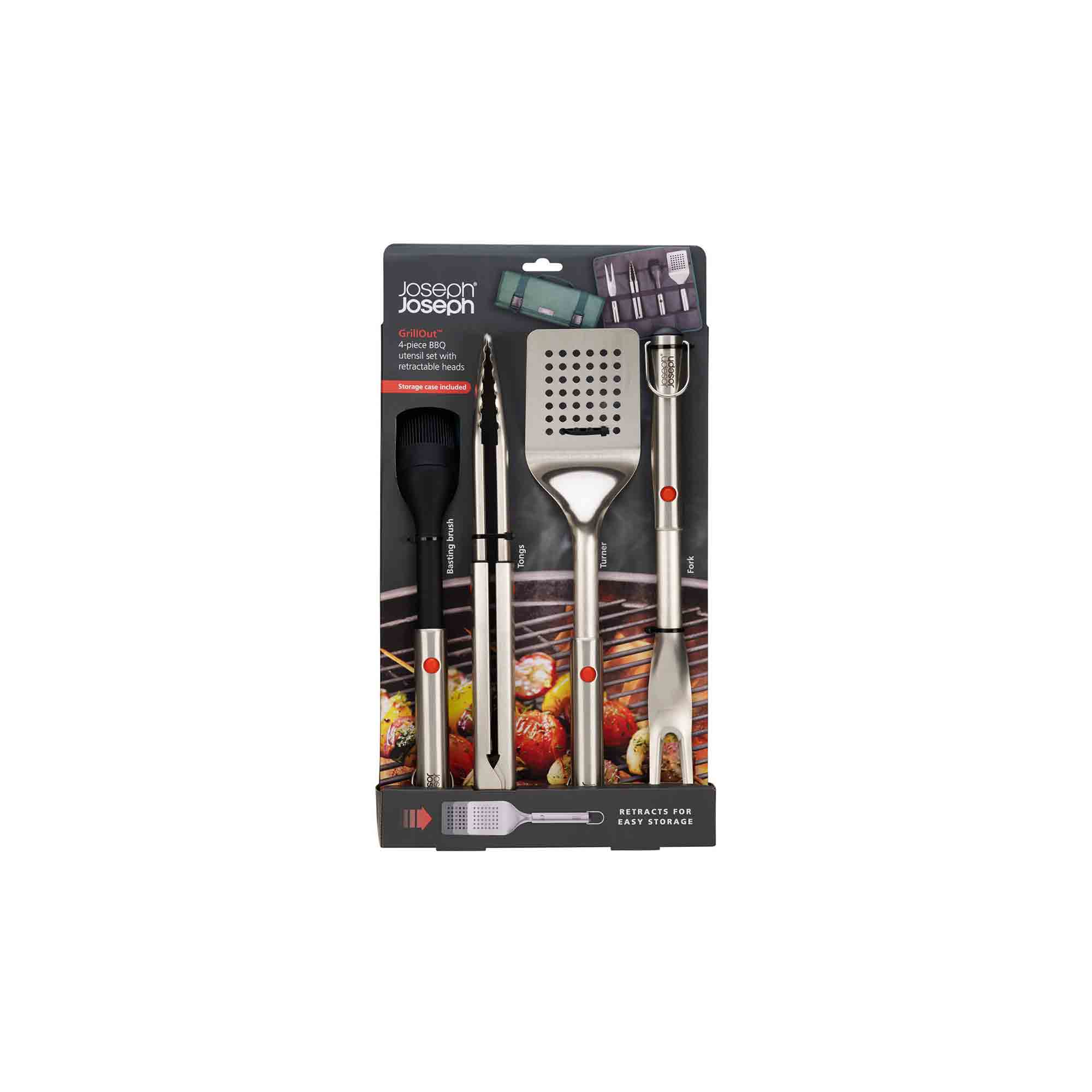 Joseph Joseph GrillOut™ 4-Piece Stainless-Steel BBQ Utensil Set with Storage Case - 2000001 image 2