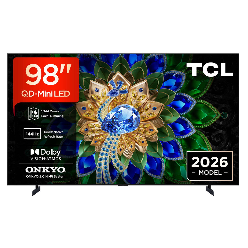 TCL 98A400U-UK 98 Inch, Ultra HD QD Mini LED Television, Google TV, Freeview HD