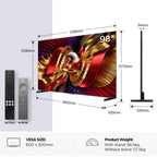 TCL 98C8L-UK 98 Inch, Ultra HD QD Mini LED Television, Google TV, Freeview HD