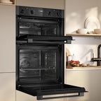 Neff U1ACE2AG3B Built in Electric Double Oven, 89cm High, Main Oven Multifunction, Top Oven Grill & Convention, EasyClean, Graphite image 1