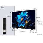 TCL 50P7K-UK 50 Inch, Ultra HD QLED Television, Google TV, Freeview HD image 1