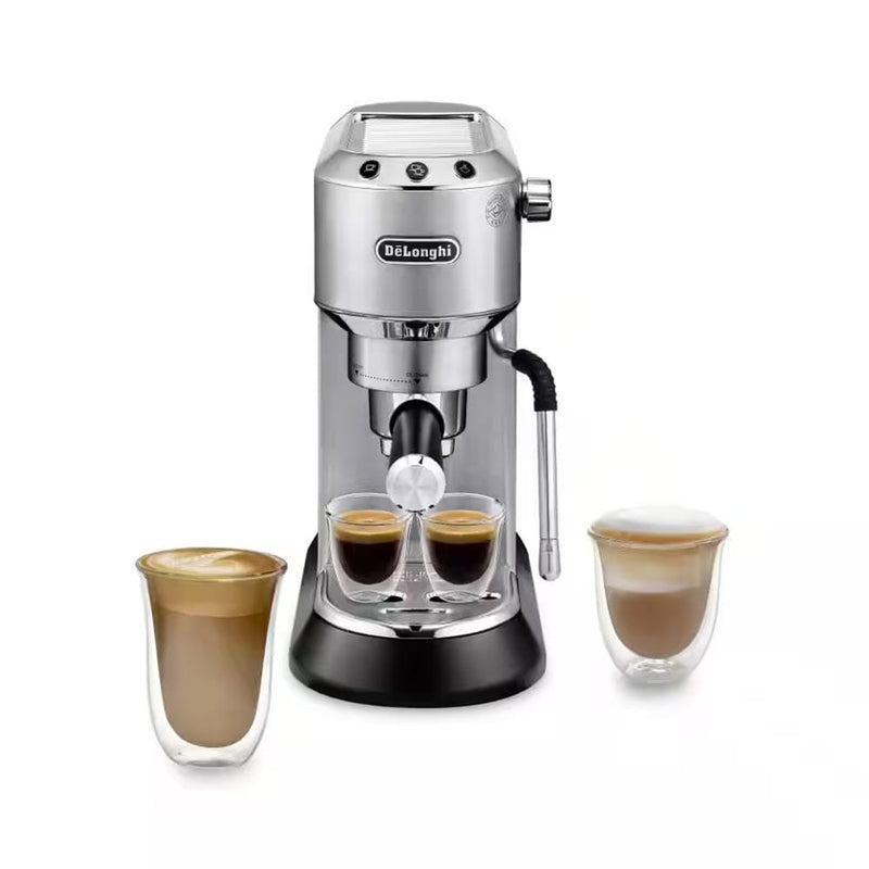 Delonghi Dedica Arte Manual Espresso Coffee Machine in Silver EC885M image 0