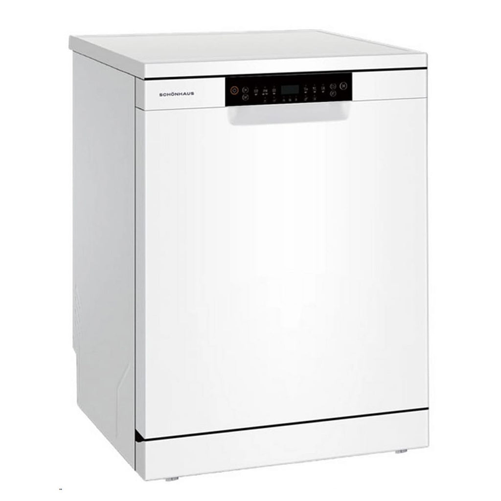 Schönhaus DWSF0115FSBW 15 Place Setting Freestanding Dishwasher, 60cm Wide, White image 1