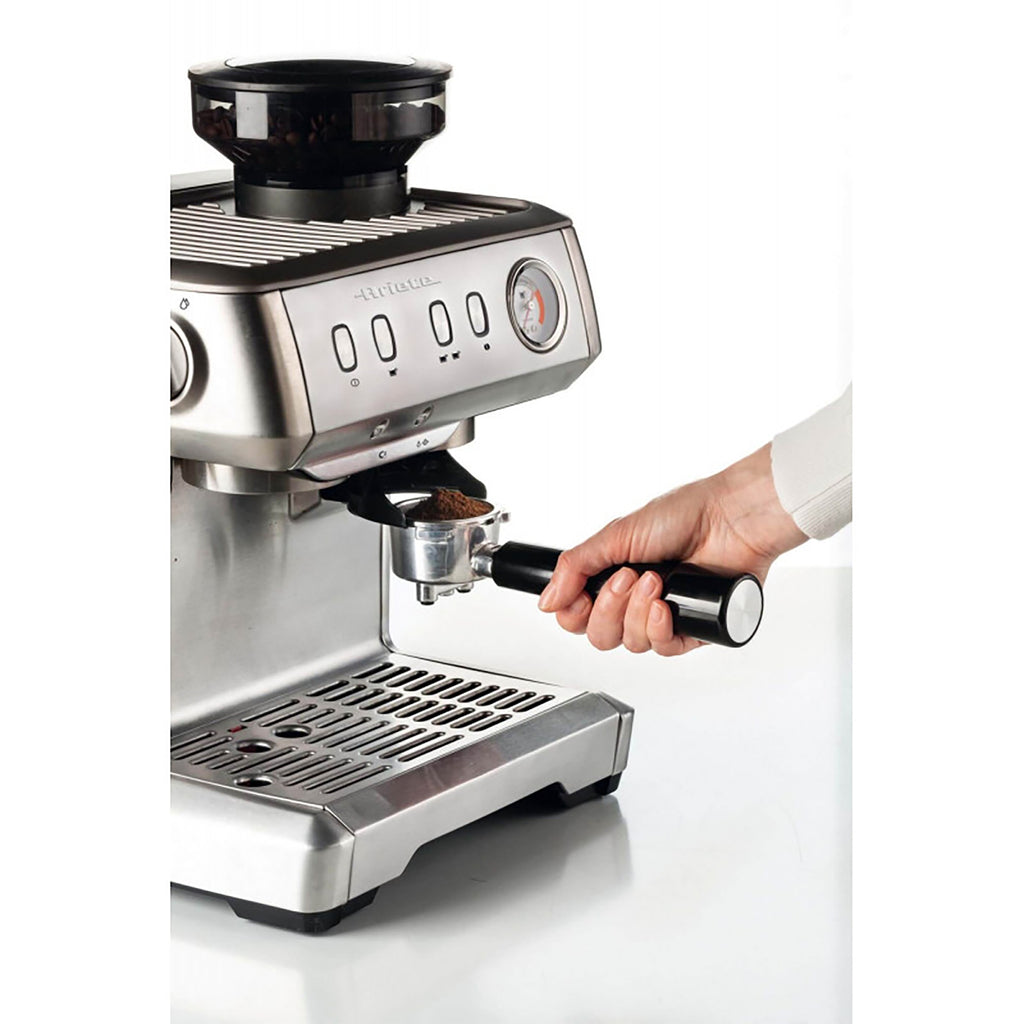 Ariete Espresso Coffee Machine with Integrated Grinder - Stainless Steel (AR1313)