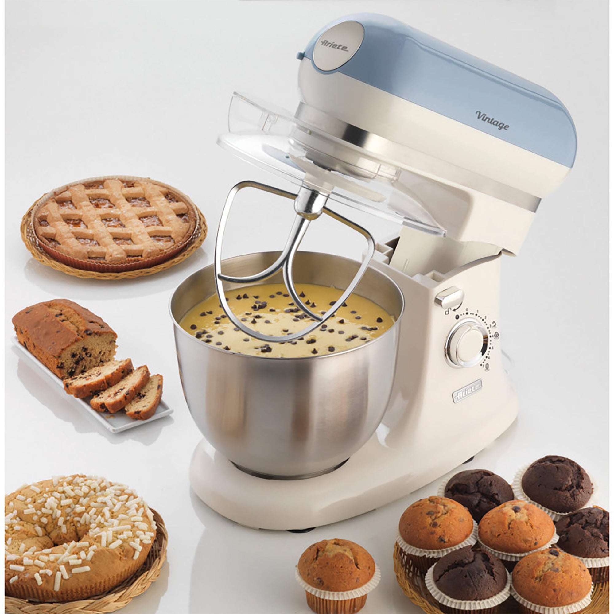 Ariete Vintage Stand Mixer in Blue - AR8805