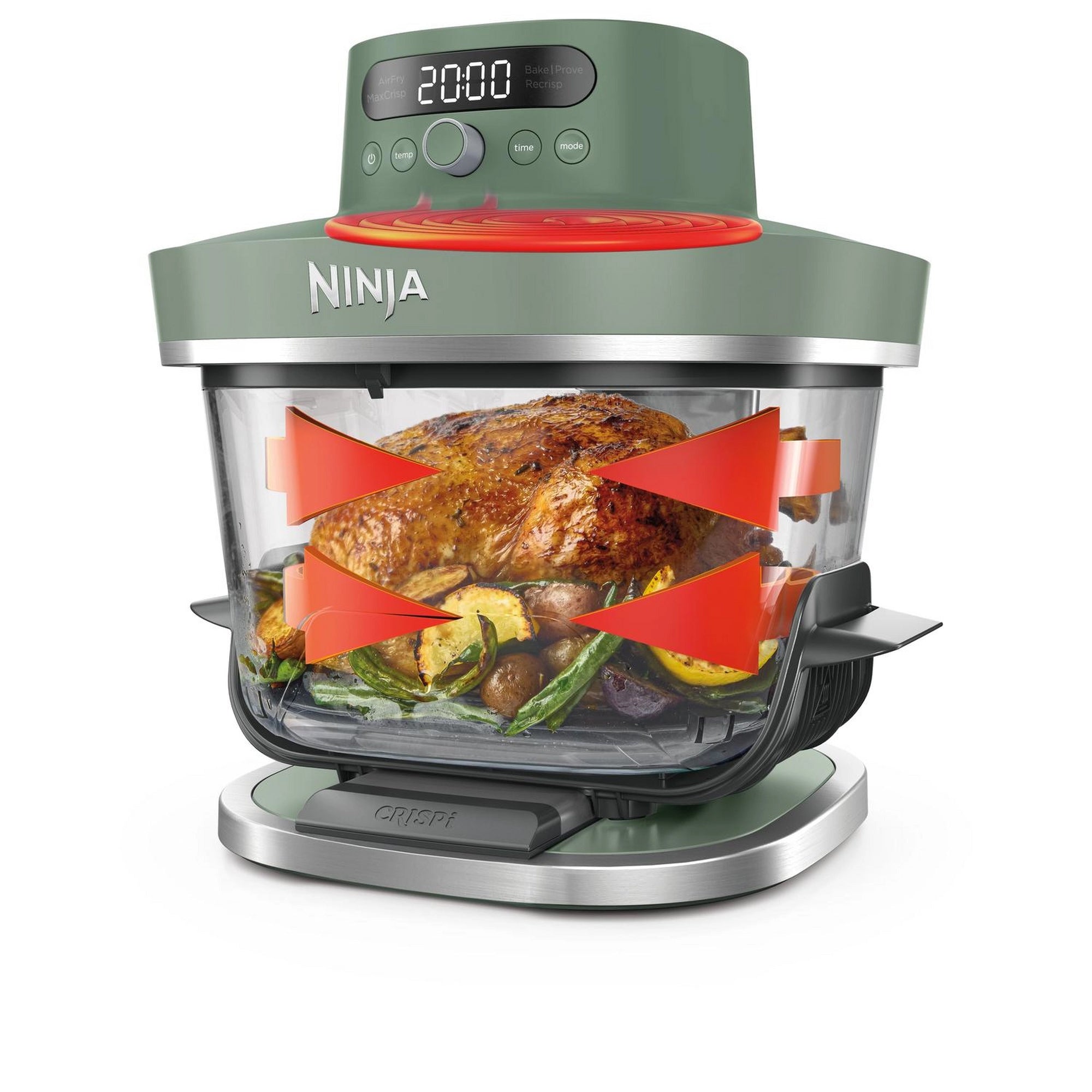 Ninja CRISPi PRO 5-in-1 Glass Air Fryer - Green - AS090UKGN
