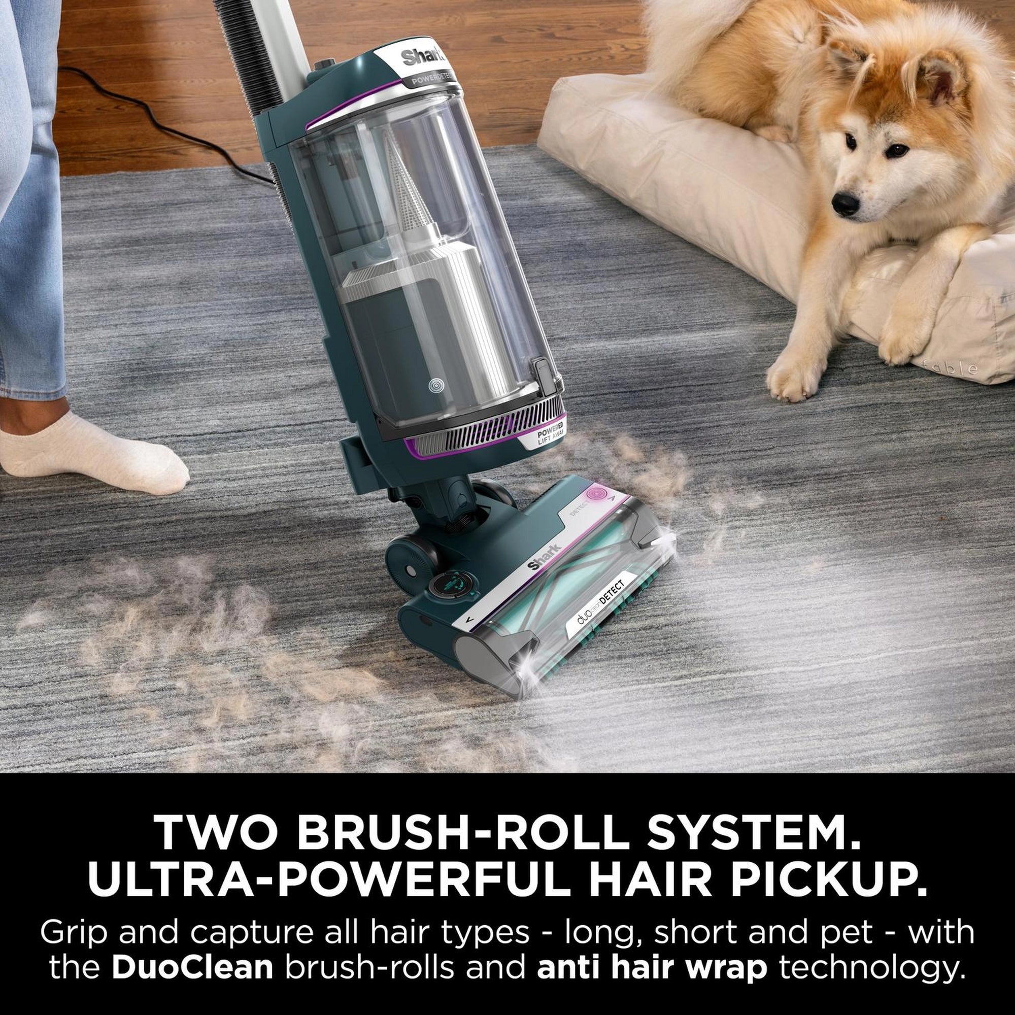 Shark PowerDetect Powered Lift-Away Upright Vacuum Cleaner - Dark Teal - AZ3900UKT