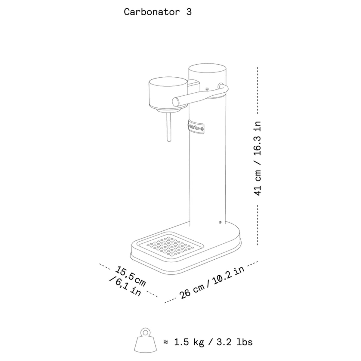 Aarke B1017-CO201 Carbonator 3 Starter Kit in Steel