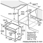 Neff B6ACH7AG7B Built in Single Oven, Multifunction Oven & Grill, PyroClean, Graphite