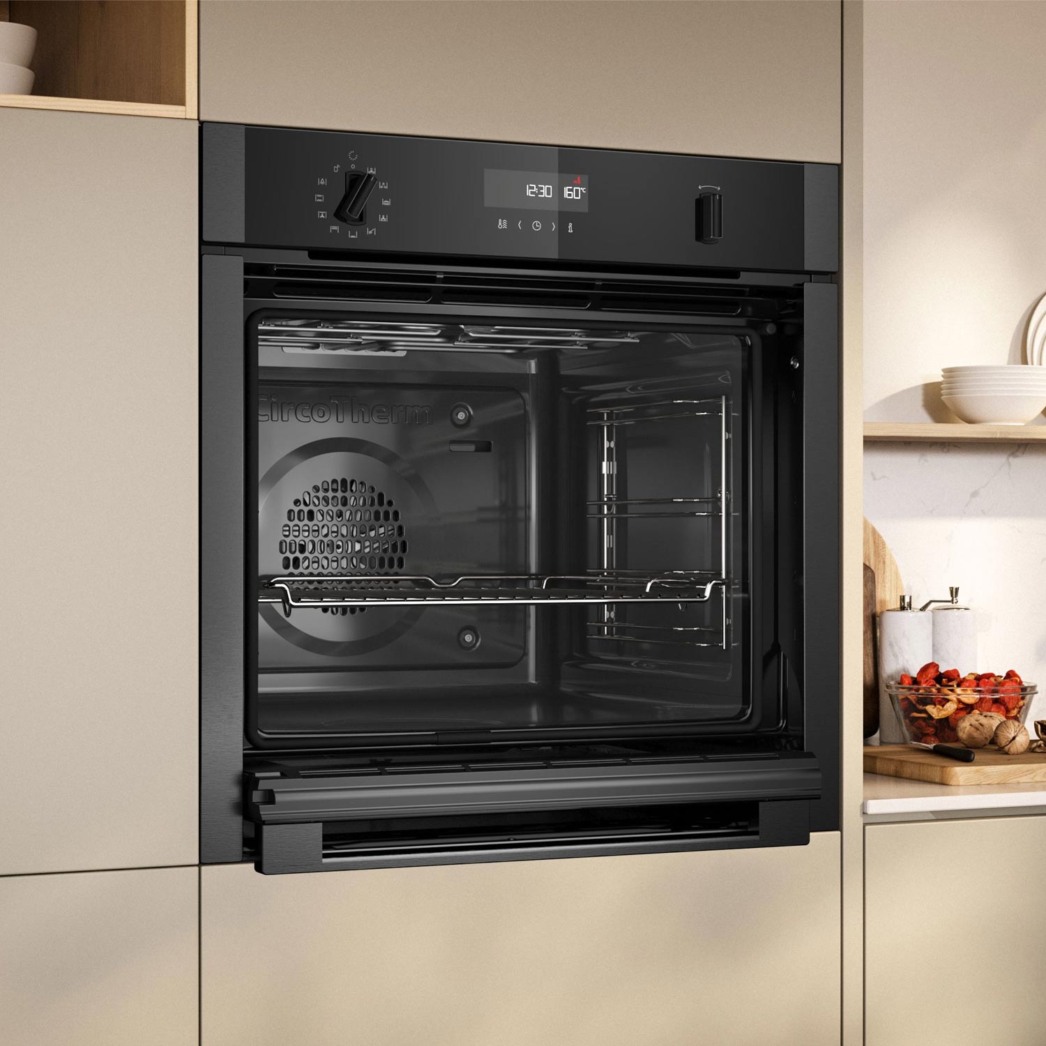 Neff B6ACH7AN7B Built in Single Oven, Multifunction Oven & Grill, PyroClean, Stainless Steel