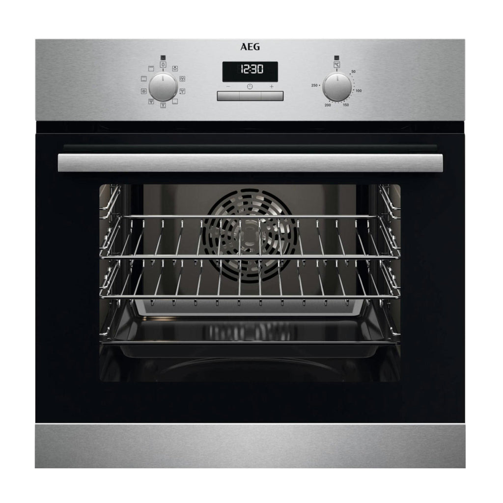 AEG BCX23101EM Built In Single Electric Multi-function Fan Oven with Grill, Stainless Steel
