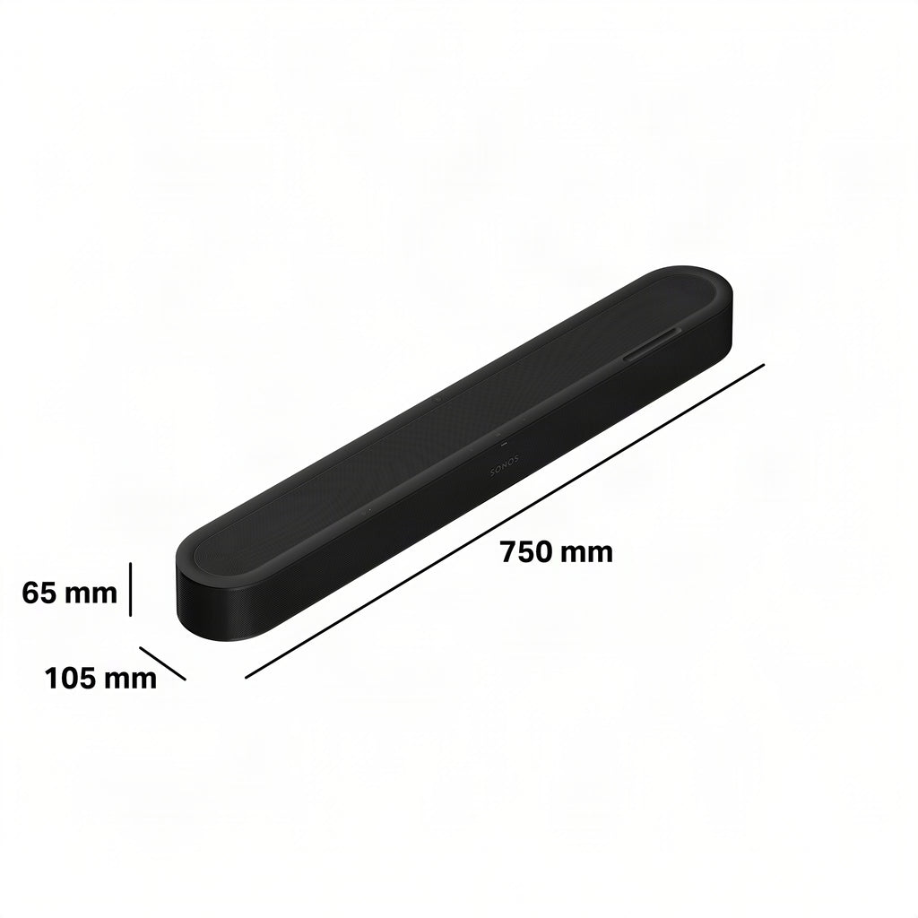 Sonos Beam Ultra Compact Soundbar with Dolby Atmos - Black