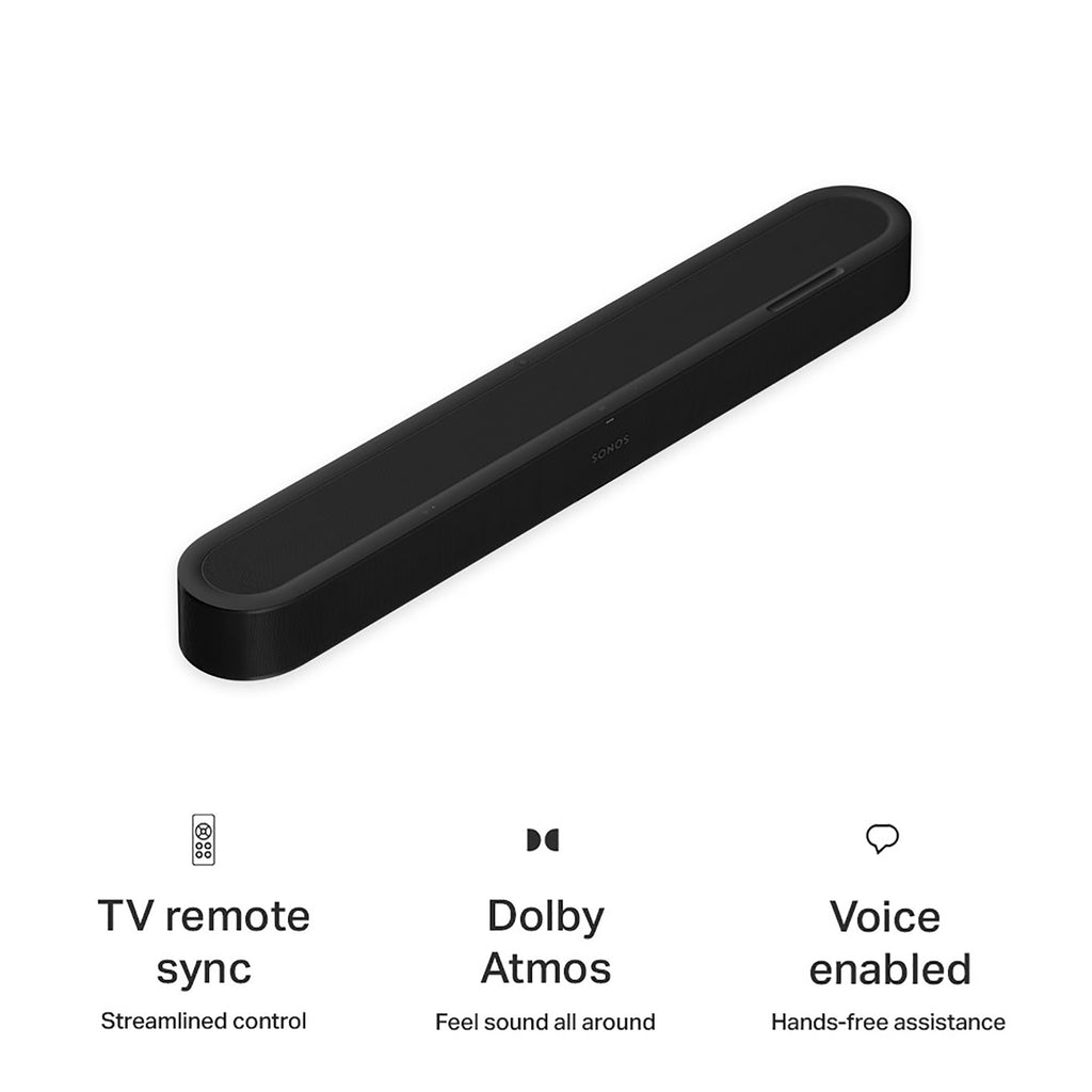 Sonos Beam Ultra Compact Soundbar with Dolby Atmos - Black