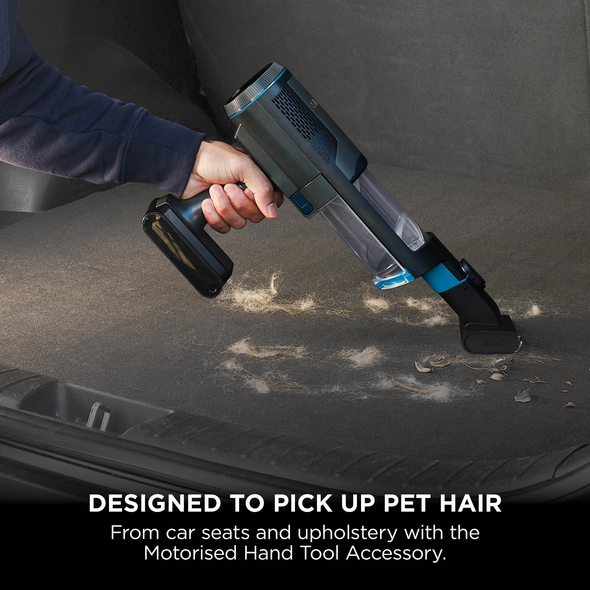 Shark PowerBoost Pet Cordless Handheld Vacuum Cleaner – 40 Minutes Runtime - Charcoal & Blue - BH102UK