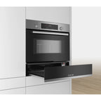 Bosch BIC510NS0B 14cm Warming Drawer, 40° C to 80° C Thermostat, Stainless Steel