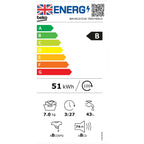 Beko BM1WU3721W 7kg, 1200 Spin, Freestanding Washing Machine with Quick Wash, White