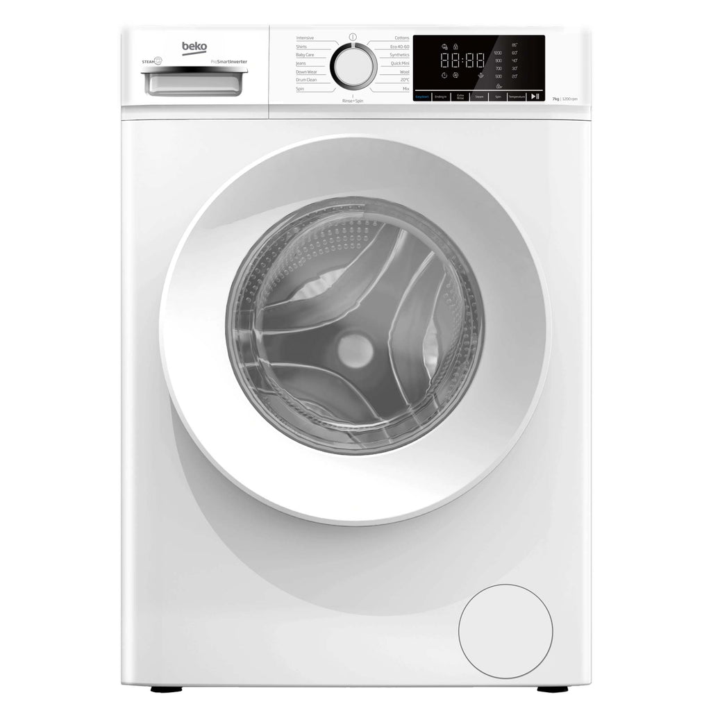 Beko BWC7121W 7kg, 1200 Spin, Freestanding Washing Machine with Quick Wash, White