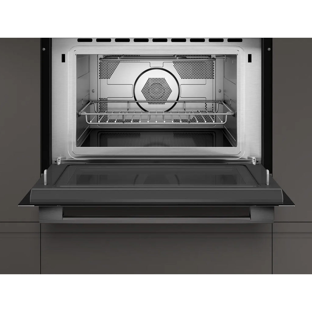 Neff C1AMG84G0B Built In Electric Compact Oven, Grill & Microwave, 45cm High, Graphite