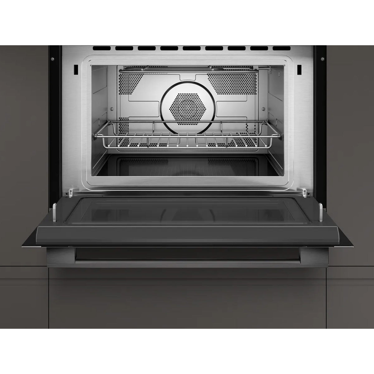 Neff C1AMG84G0B Built In Electric Compact Oven, Grill & Microwave, 45cm High, Graphite