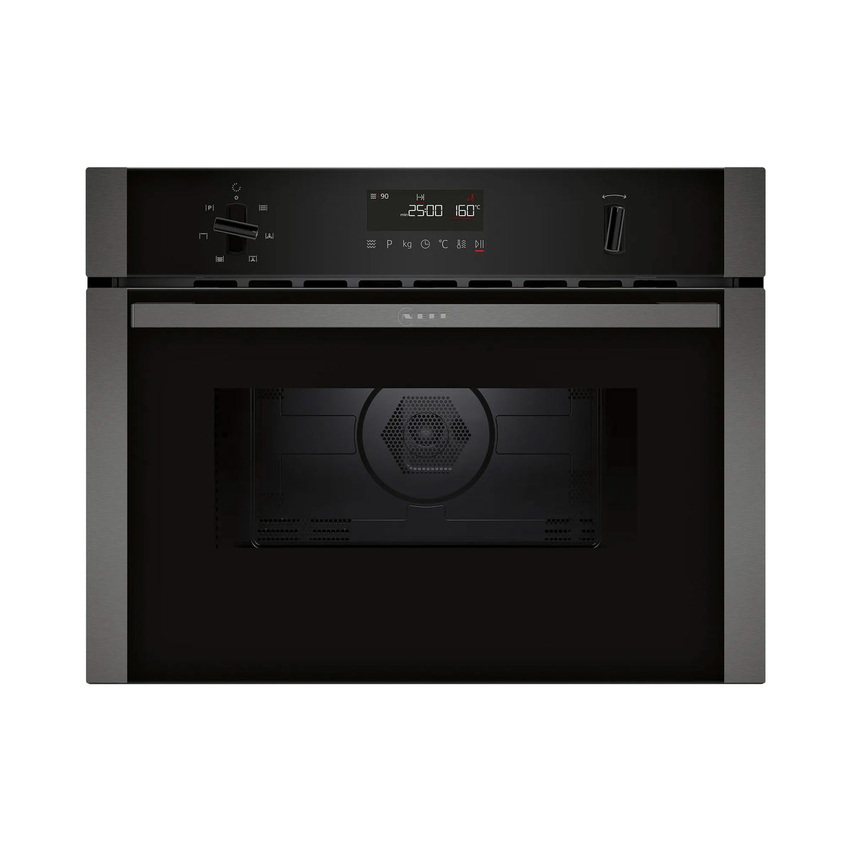Neff C1AMG84G0B Built In Electric Compact Oven, Grill & Microwave, 45cm High, Graphite