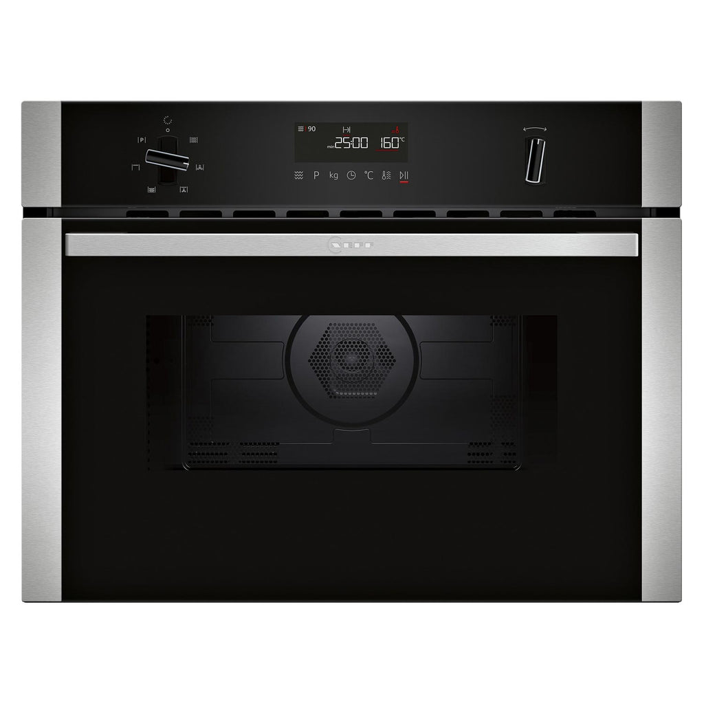 Neff C1AMG84N1B Built In Electric Compact Oven, Grill & Microwave, 45cm High, Stainless Steel