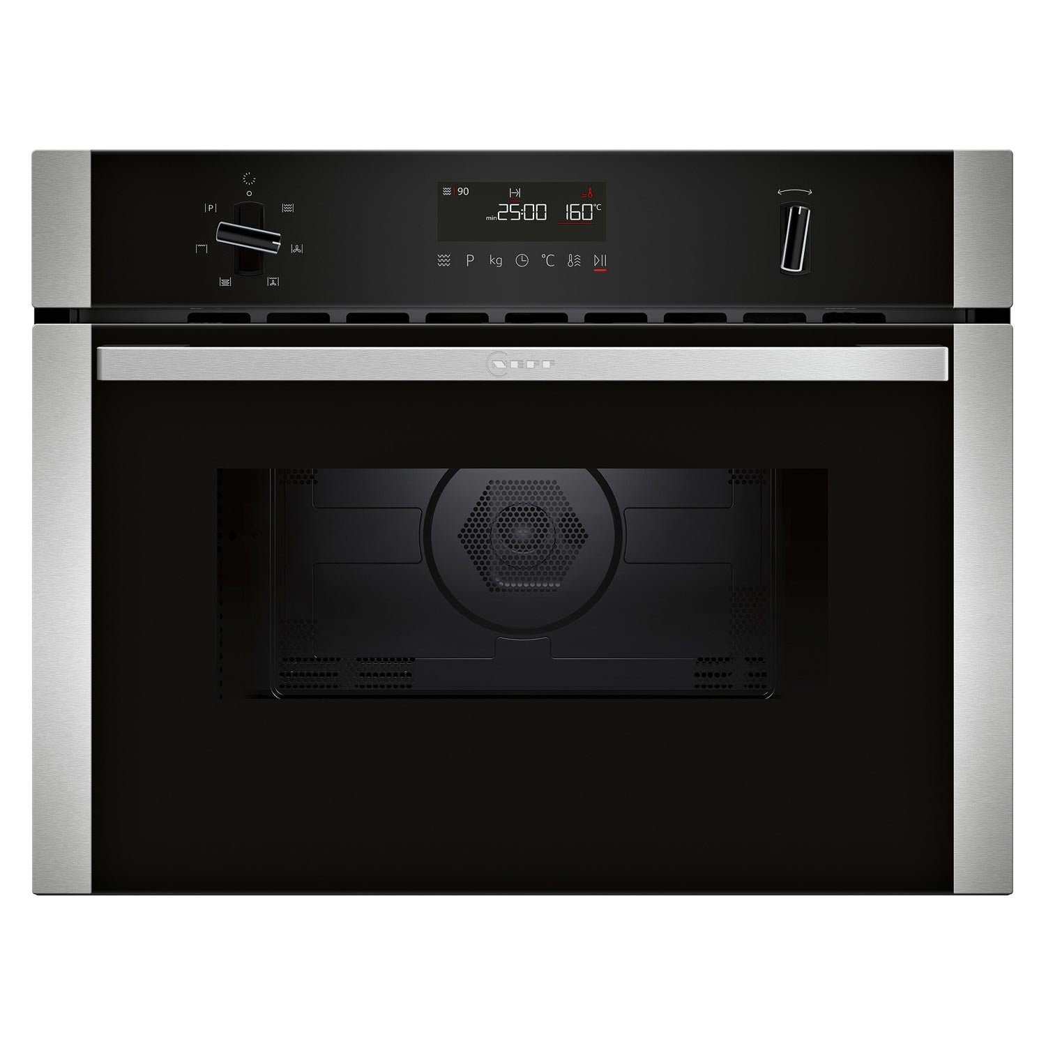 Neff C1AMG84N1B Built In Electric Compact Oven, Grill & Microwave, 45cm High, Stainless Steel