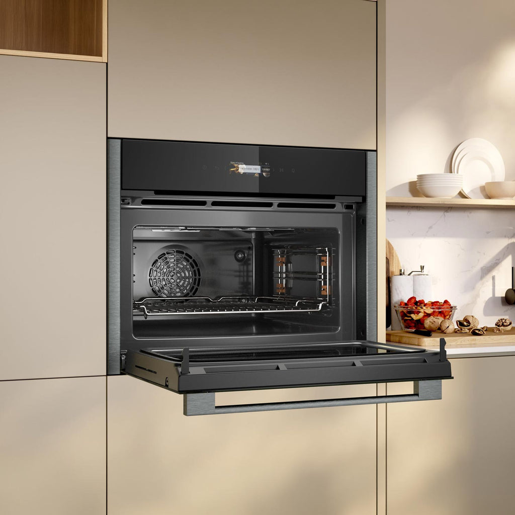 Neff C24MR21G0B Built In Electric Compact Oven, Grill & Microwave, 45cm High, Graphite