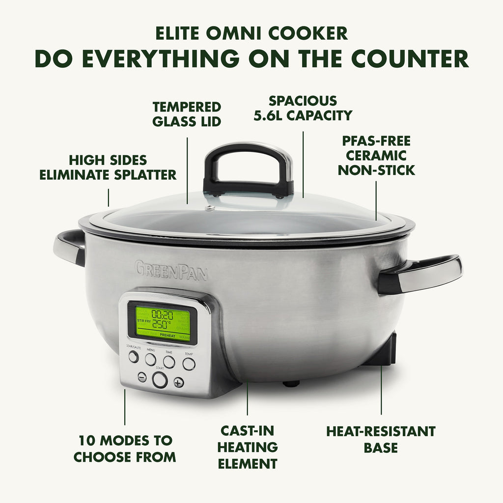 GreenPan 5.6L Omni Cooker in Stainless Steel – CC005284