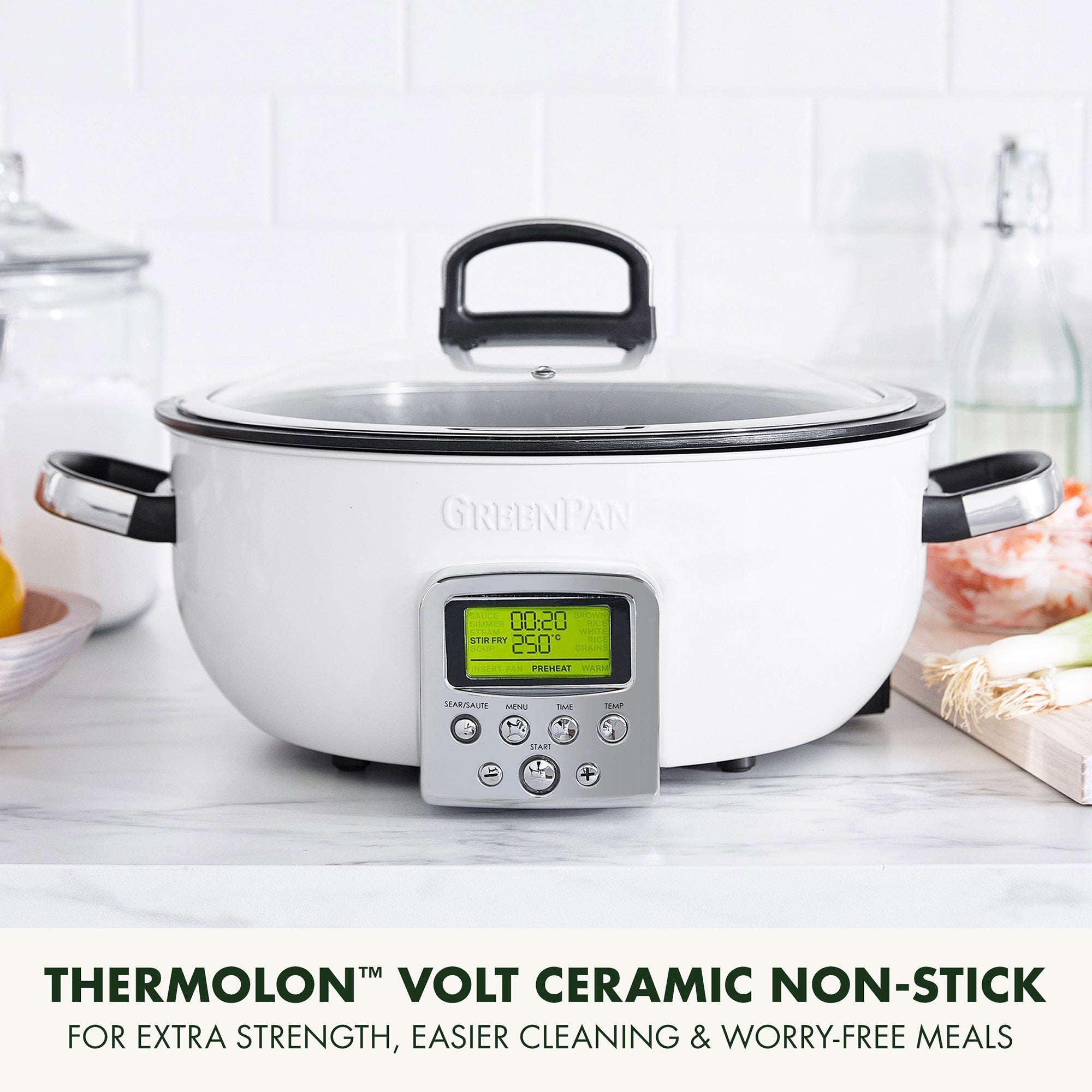 GreenPan 5.6L Omni Cooker in Cloud Cream - CC005288