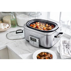 GreenPan 6 Litre Slow Cooker in Stainless Steel – CC005308