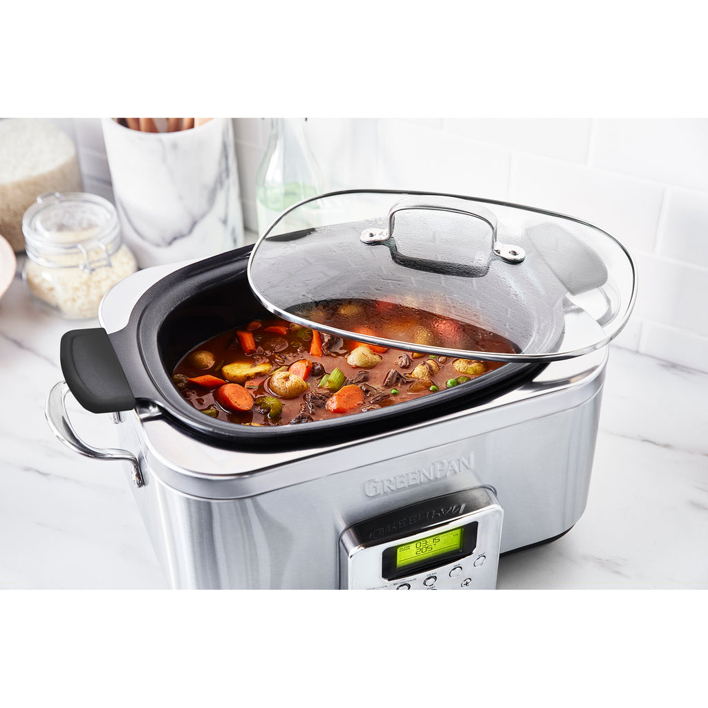GreenPan 6 Litre Slow Cooker in Stainless Steel – CC005308