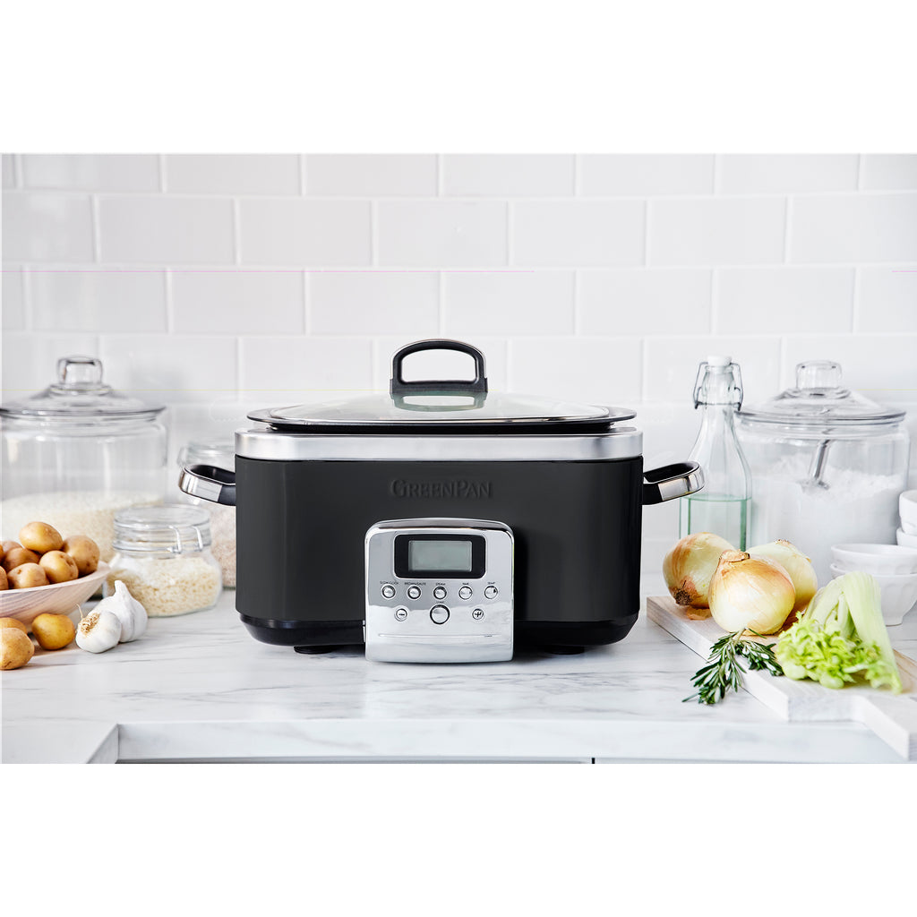 GreenPan 6 Litre Slow Cooker in Black – CC005310
