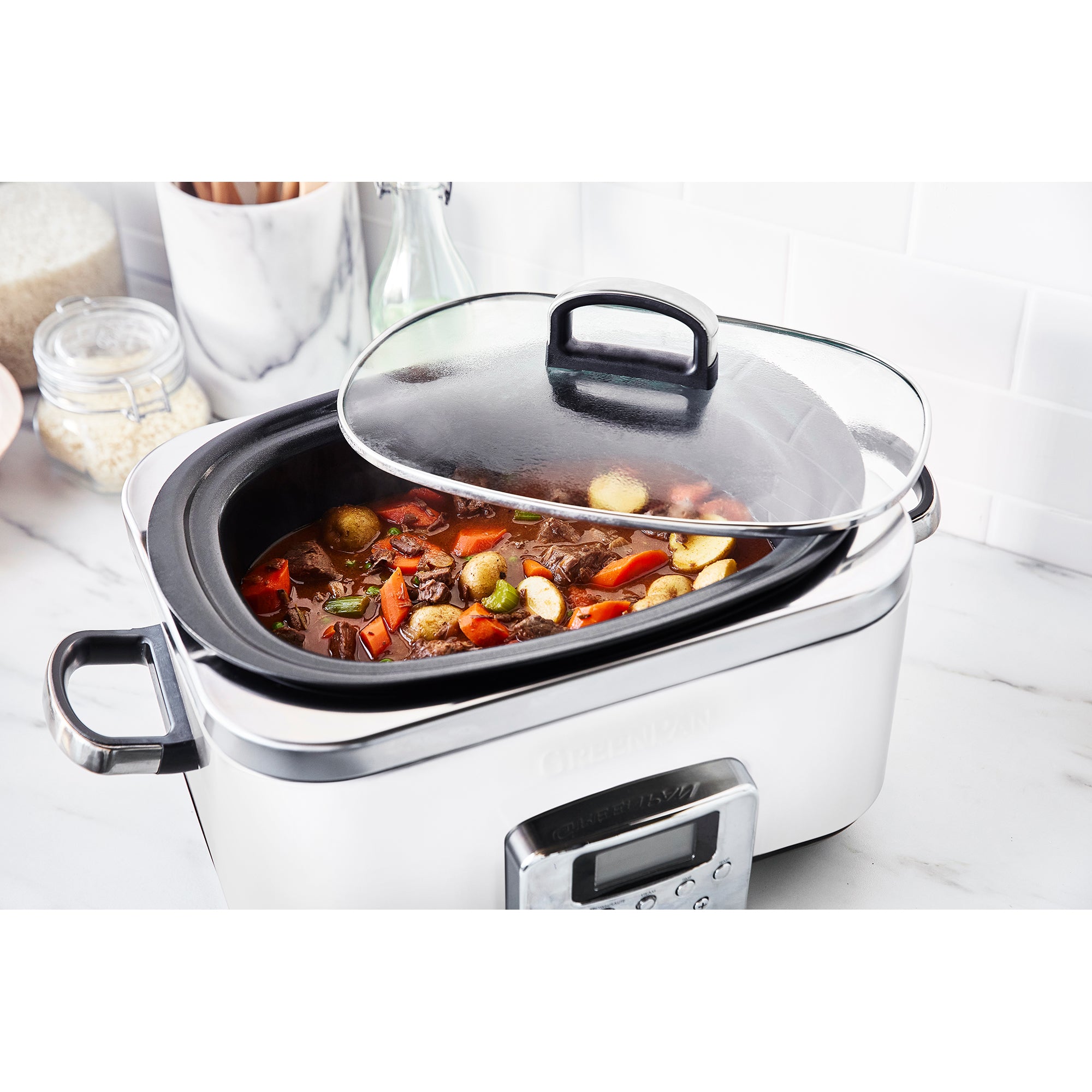 Greenpan 6 Litre Slow Cooker in Cloud Cream - CC005312