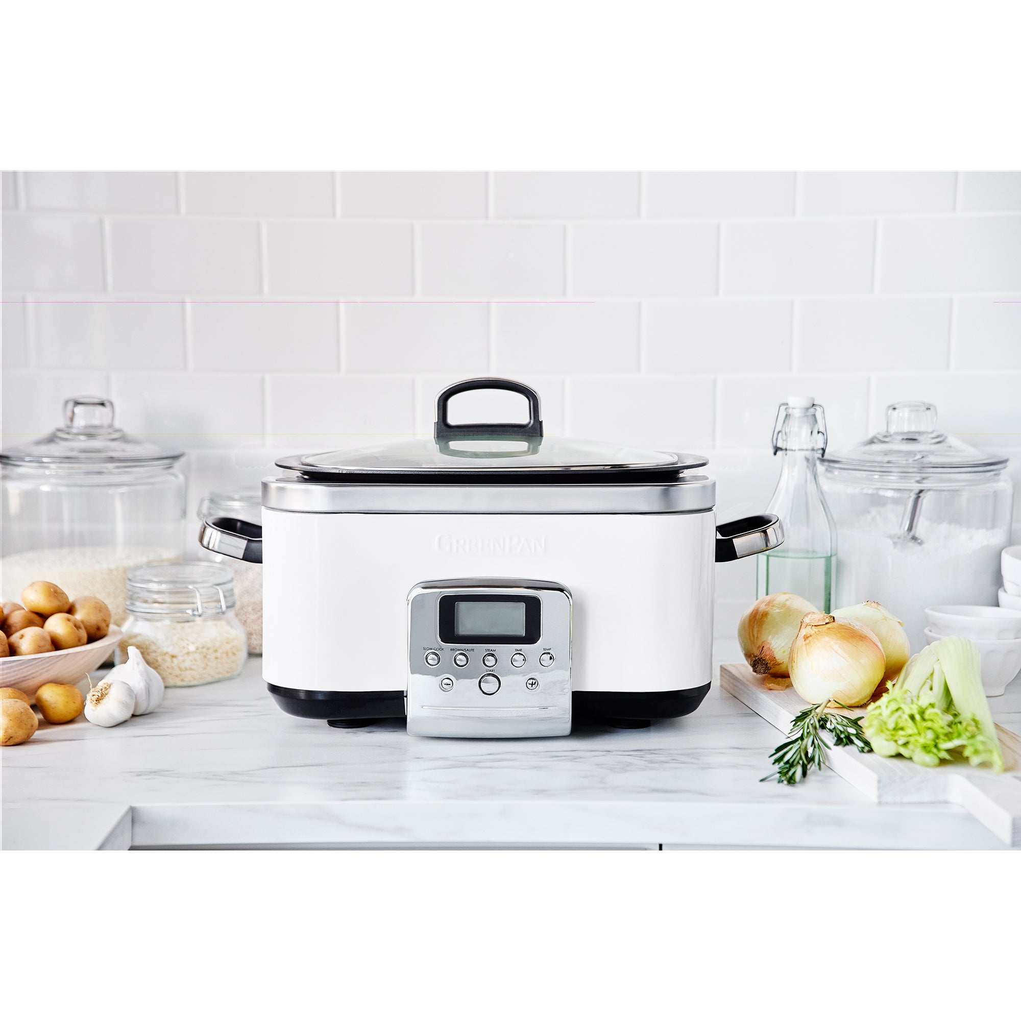 Greenpan 6 Litre Slow Cooker in Cloud Cream - CC005312