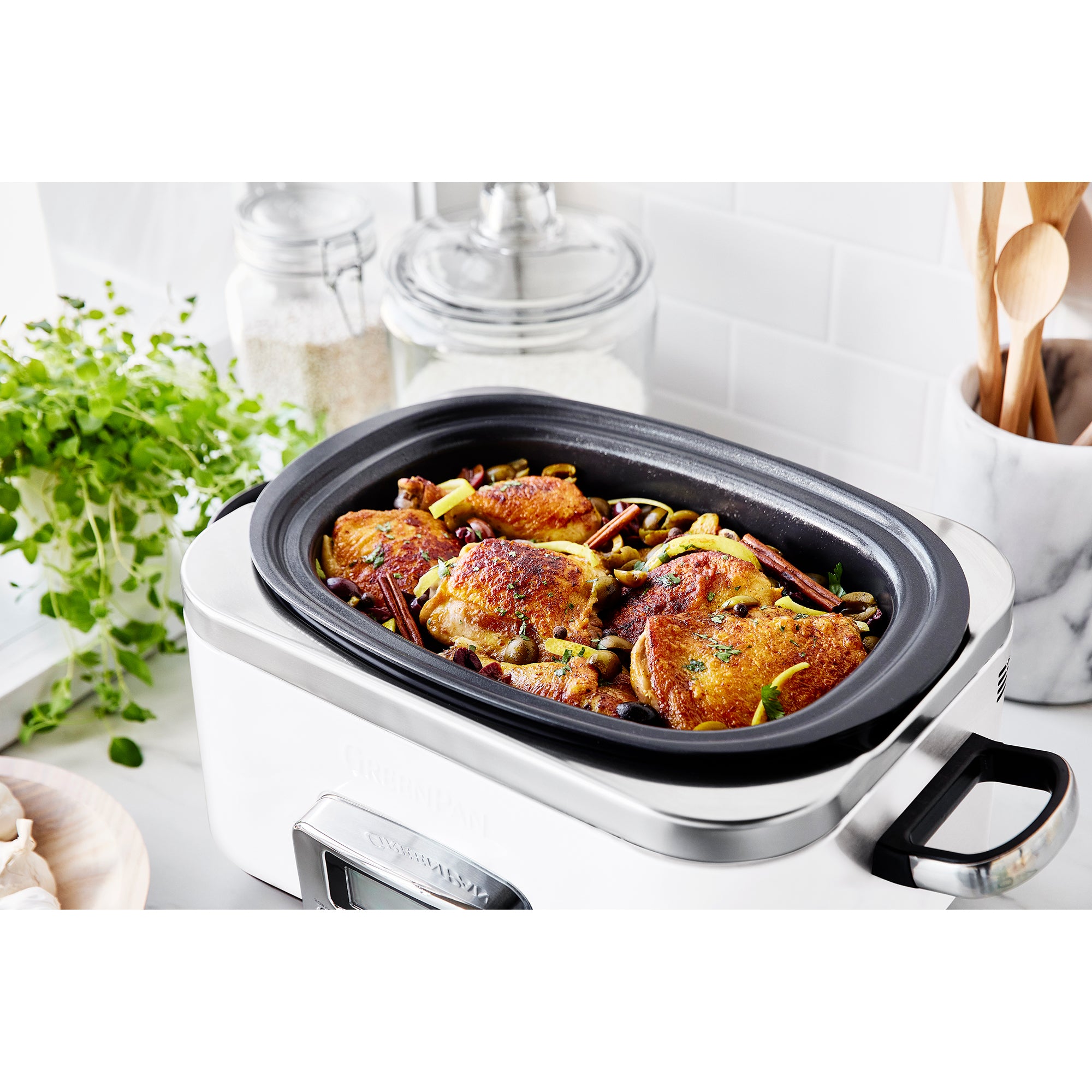 Greenpan 6 Litre Slow Cooker in Cloud Cream - CC005312