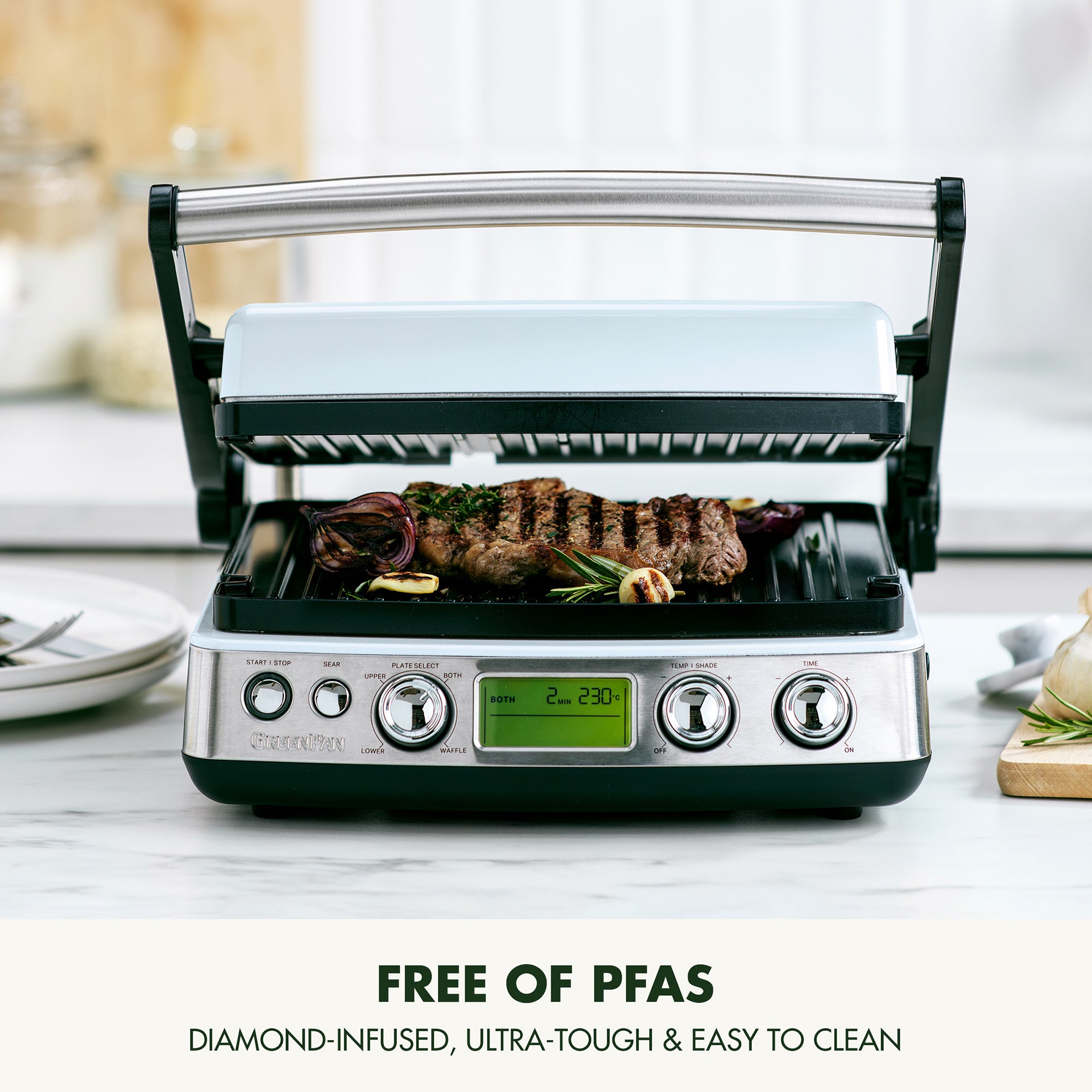 Greenpan Non-Stick 3-in-1 Contact Grill in Blue Haze - CC006581