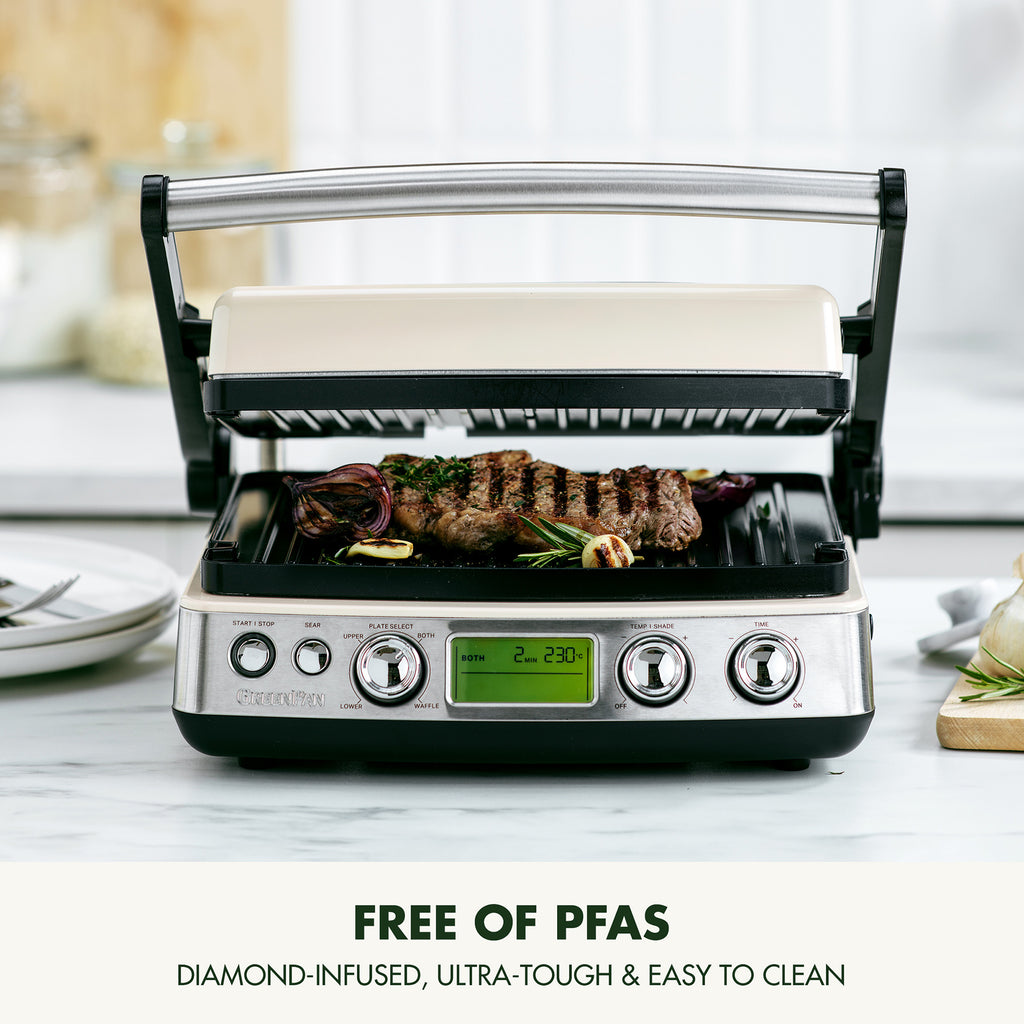 Greenpan Non-Stick 3-in-1 Contact Grill in Cloud Cream - CC006583