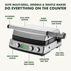 GreenPan Non-Stick 3-in-1 Contact Grill in Stainless Steel – CC006585