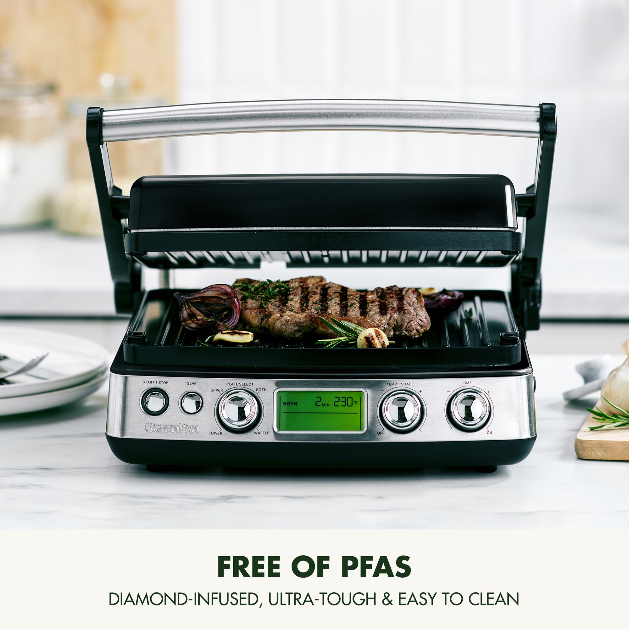 GreenPan Non-Stick 3-in-1 Contact Grill in Black – CC006809