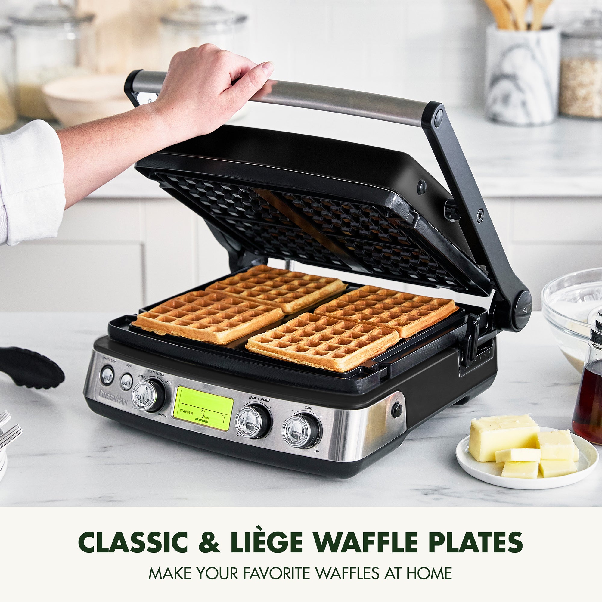 GreenPan Elite Waffle Maker in Black – CC006811