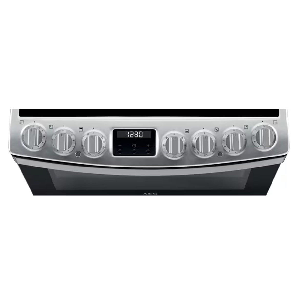 AEG CCB6741ACM 60cm Freestanding Double Oven and Grill Electric Cooker with Ceramic Hob, Stainless Steel