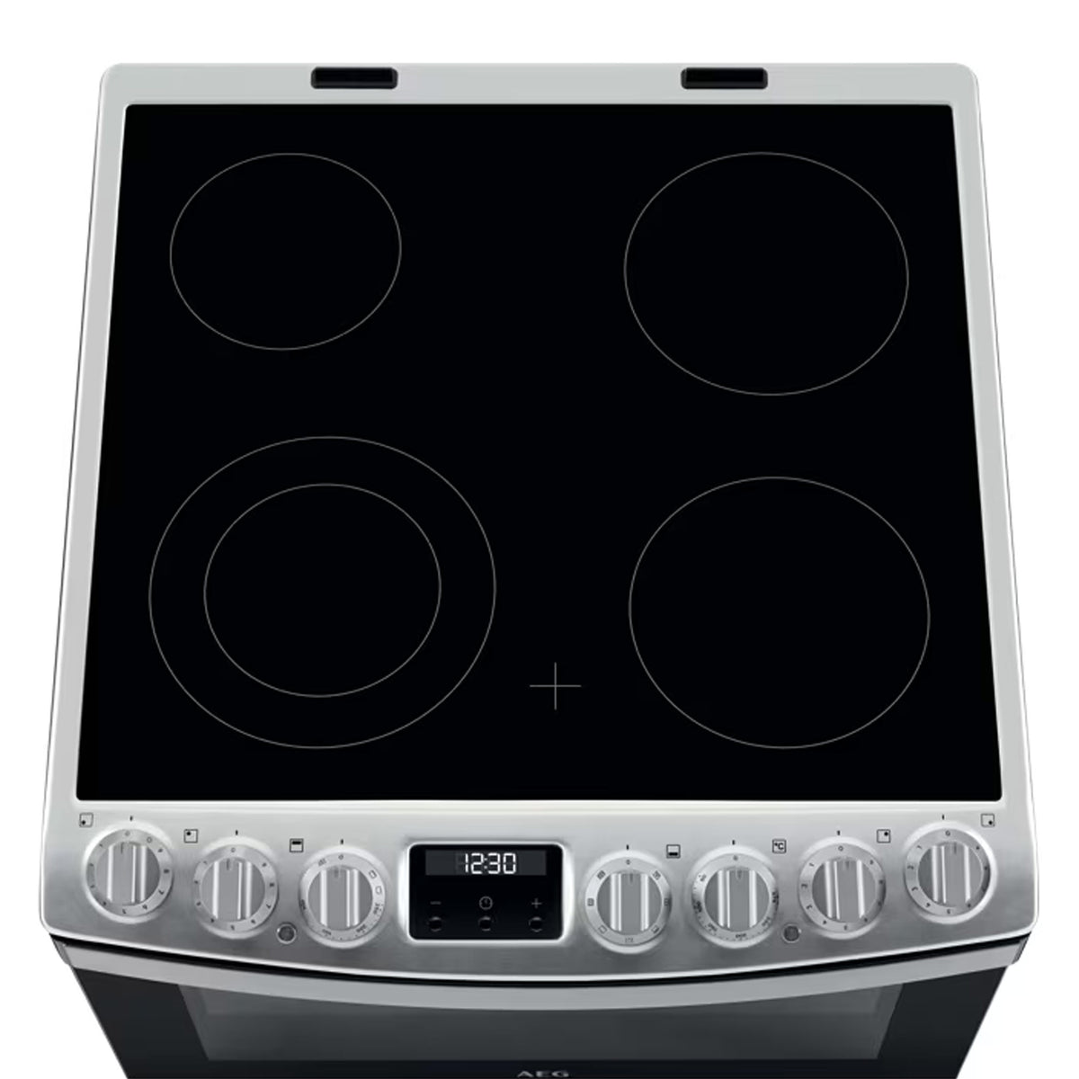 AEG CCB6741ACM 60cm Freestanding Double Oven and Grill Electric Cooker with Ceramic Hob, Stainless Steel