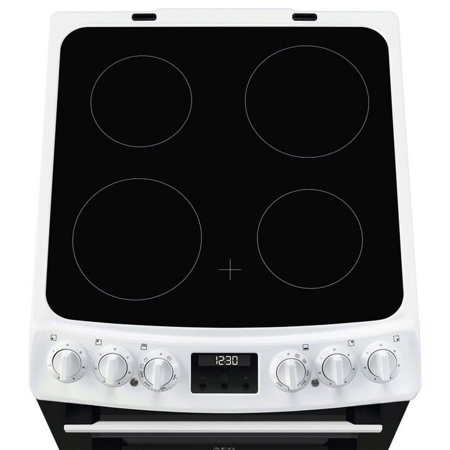 AEG CCX1530ACW 55cm Freestanding Double Oven and Grill Electric Cooker with Ceramic Hob, White