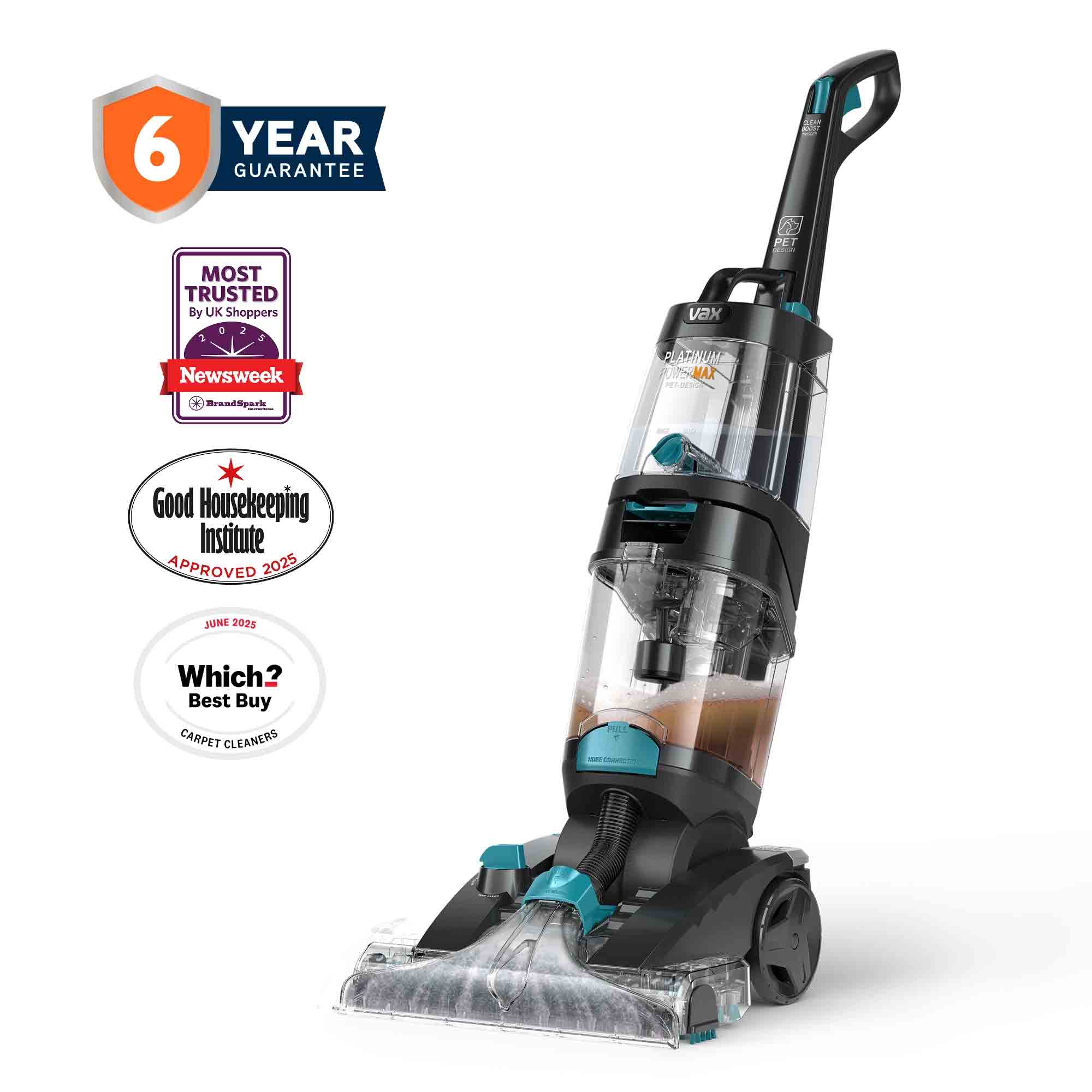 Vax Platinum Power Max Pet-Design Carpet Cleaner in Black & Teal - CDCW-PMXP