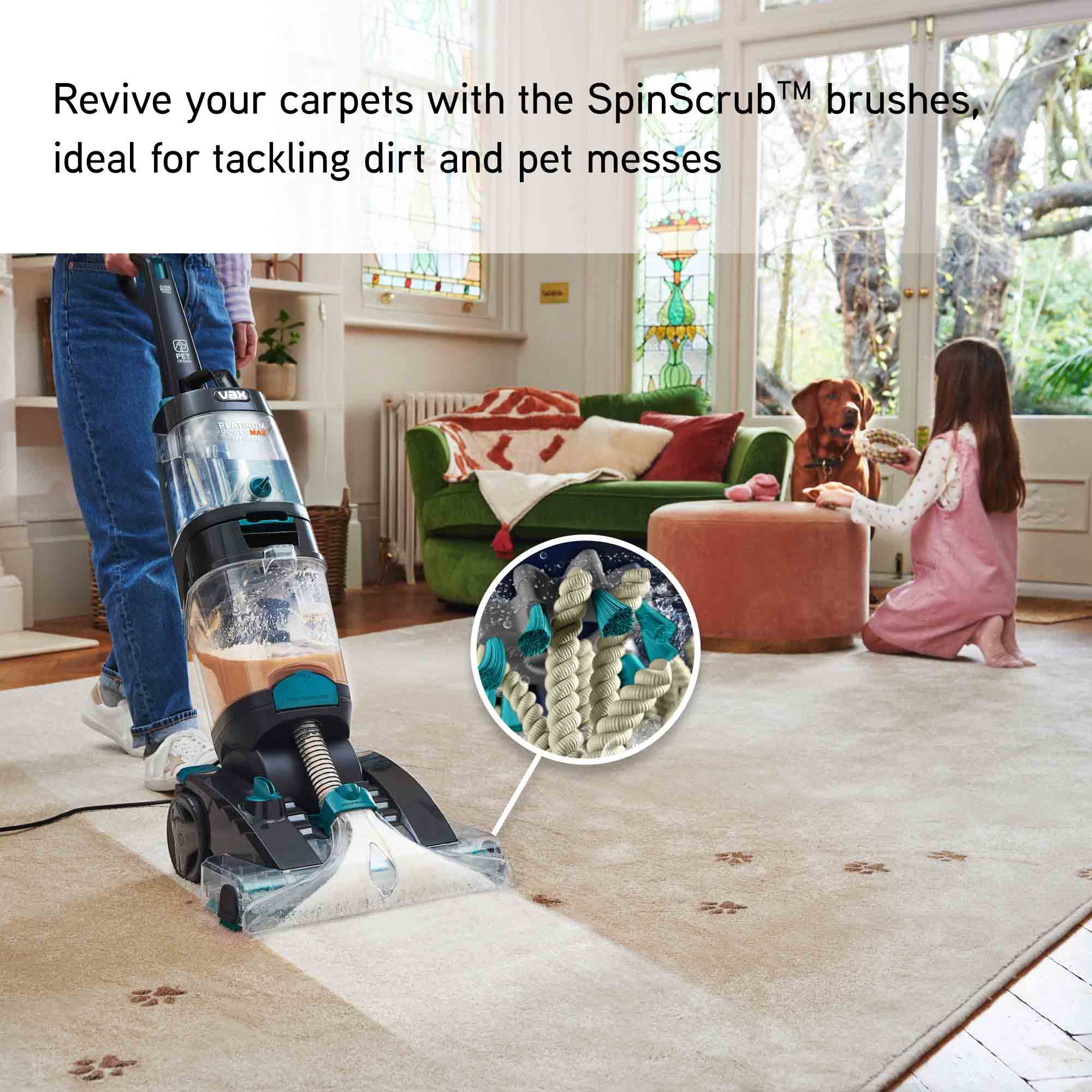 Vax Platinum Power Max Pet-Design Carpet Cleaner in Black & Teal - CDCW-PMXP