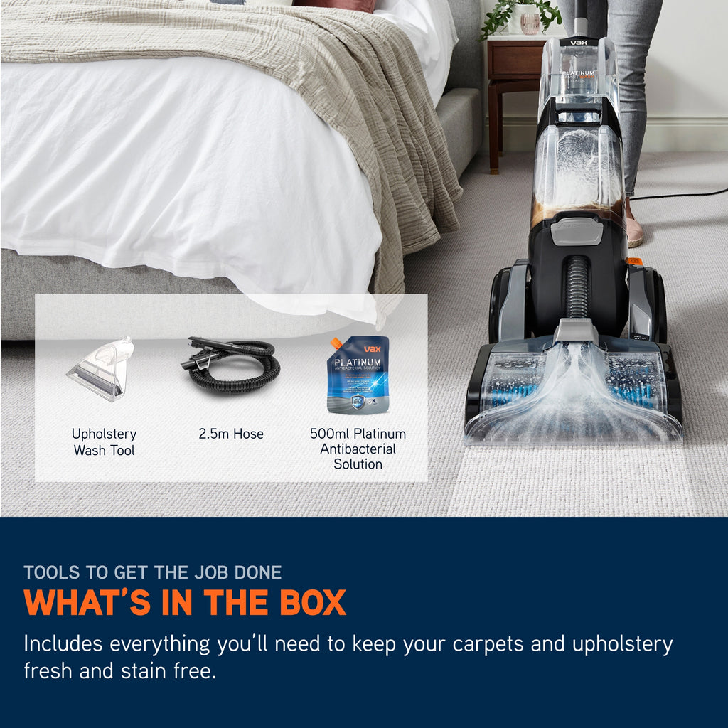 Vax Platinum SmartWash Classic Upright Carpet Cleaner - Silver & Blue (CDCW-SWXC)