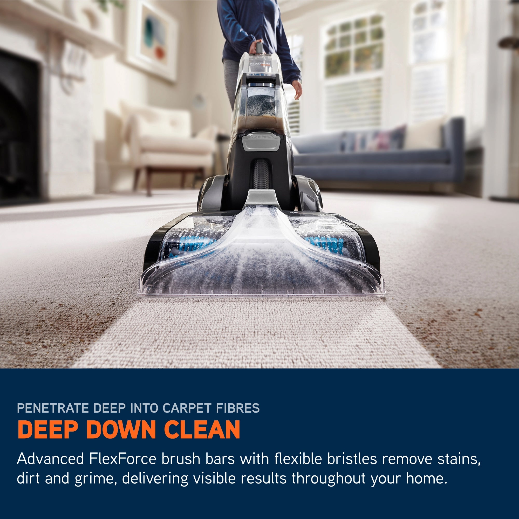 Vax Platinum SmartWash Classic Upright Carpet Cleaner - Silver & Blue (CDCW-SWXC)