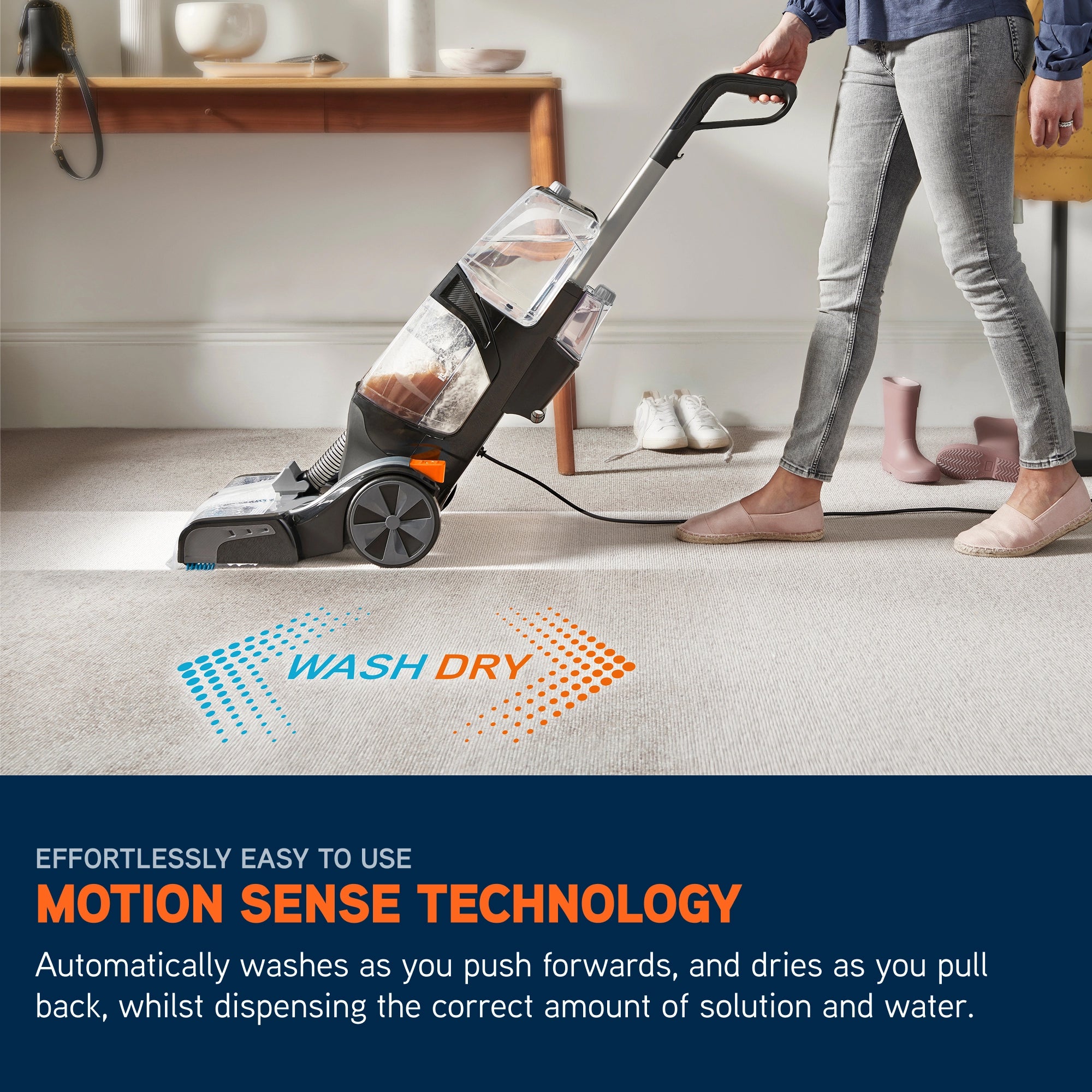 Vax Platinum SmartWash Classic Upright Carpet Cleaner - Silver & Blue (CDCW-SWXC)