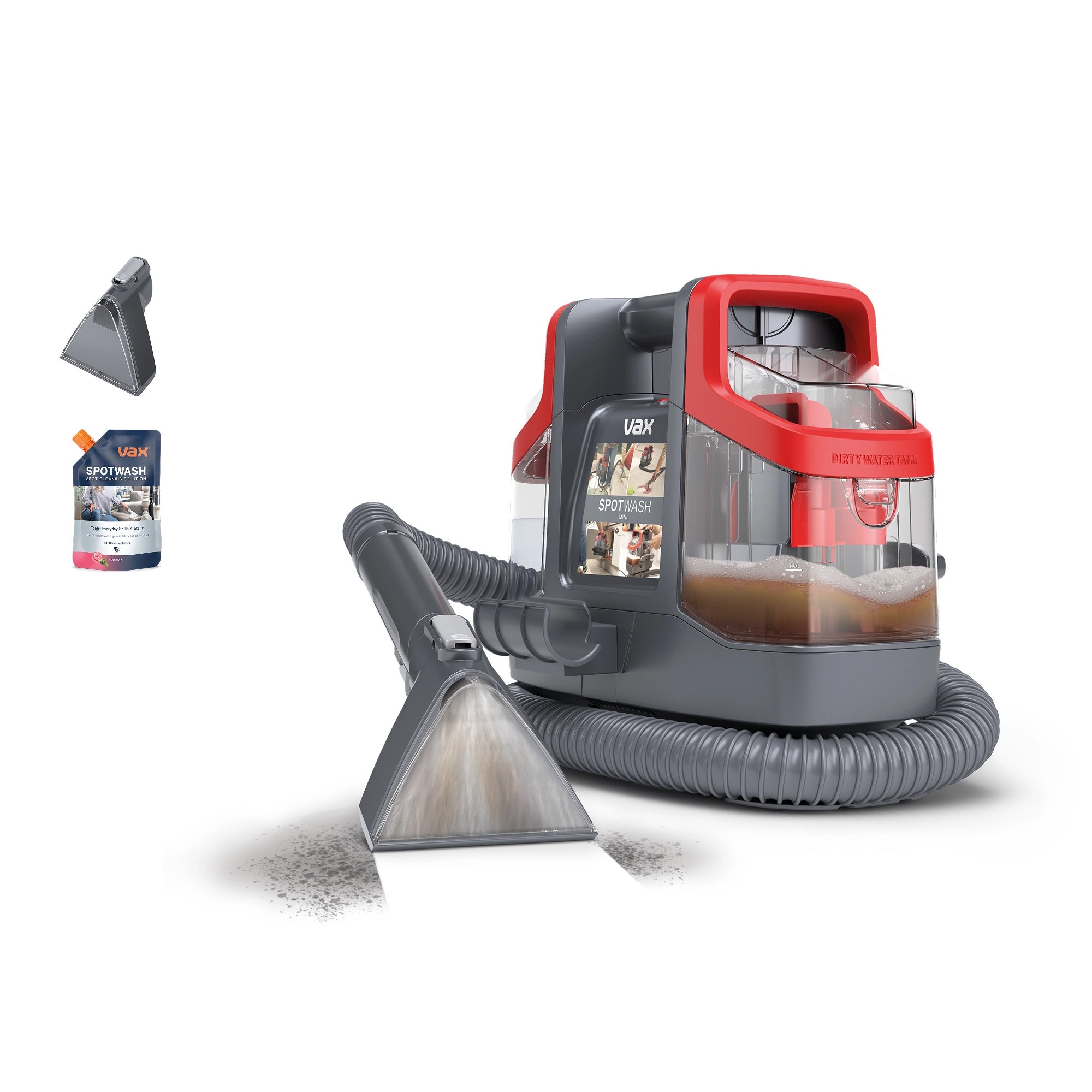 Vax SpotWash Mini Portable Carpet & Upholstery Cleaner - Grey & Red (CDSW-MCXS)
